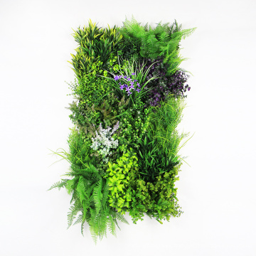 Customized outdoor artificial fern grass mat for vertical garden wall